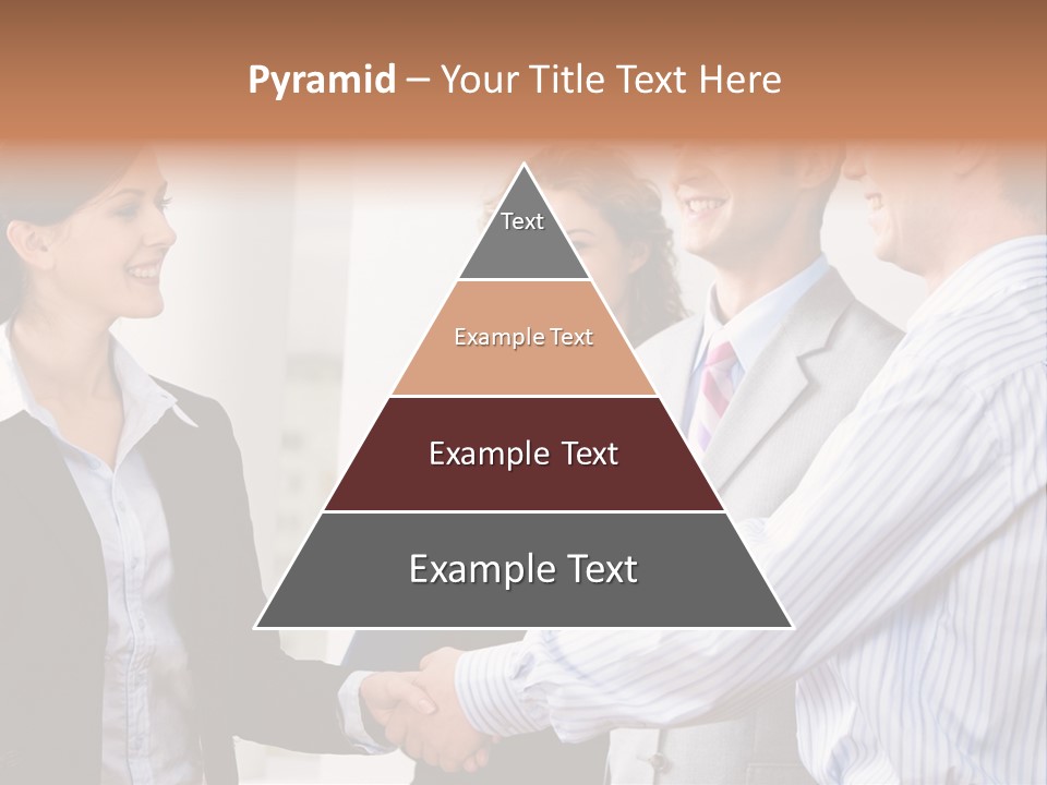 Business People Are Shaking Hands Confirming A Sale PowerPoint Template