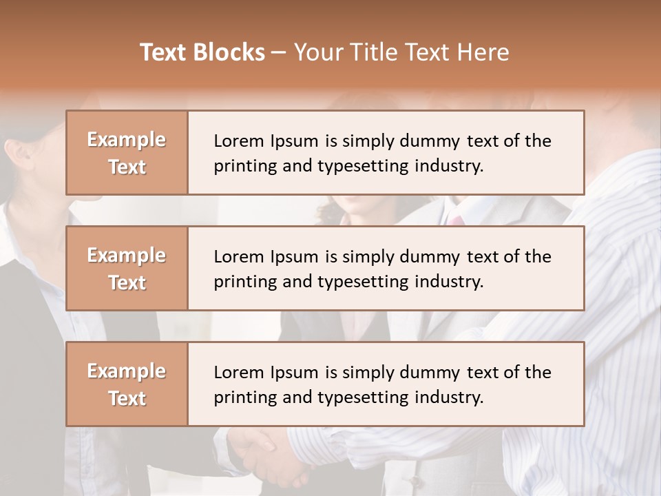 Business People Are Shaking Hands Confirming A Sale PowerPoint Template
