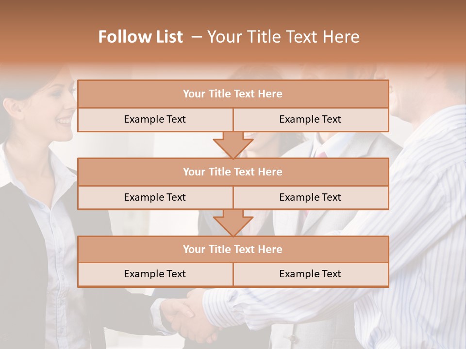 Business People Are Shaking Hands Confirming A Sale PowerPoint Template