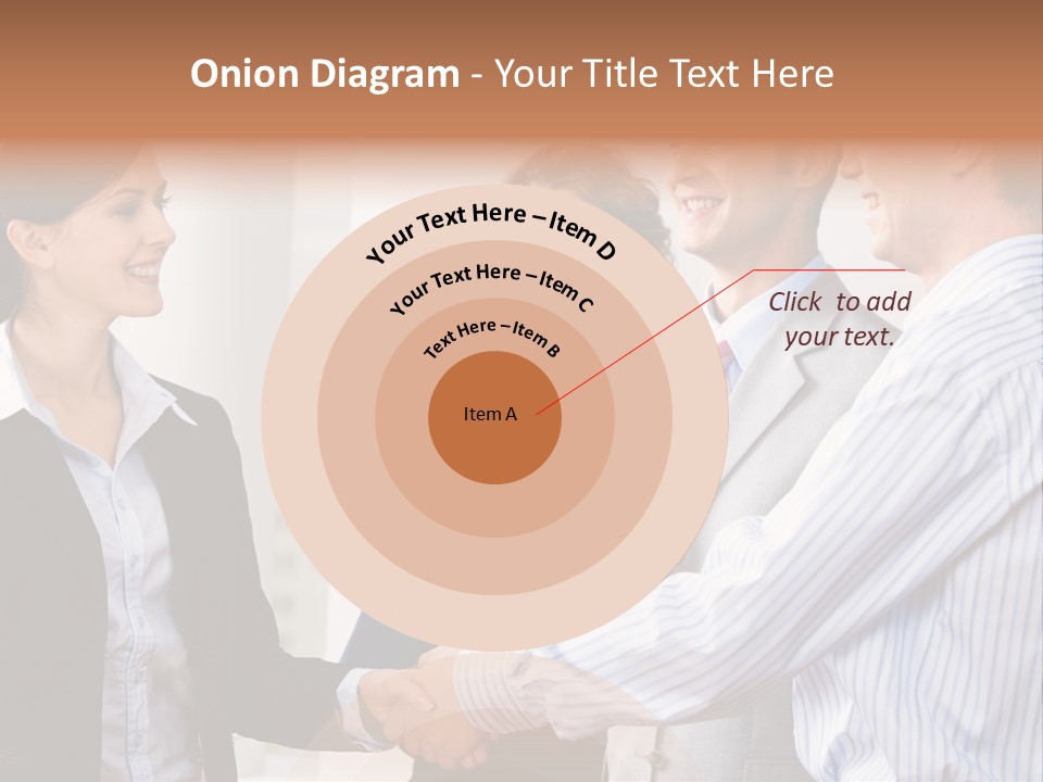 Business People Are Shaking Hands Confirming A Sale PowerPoint Template