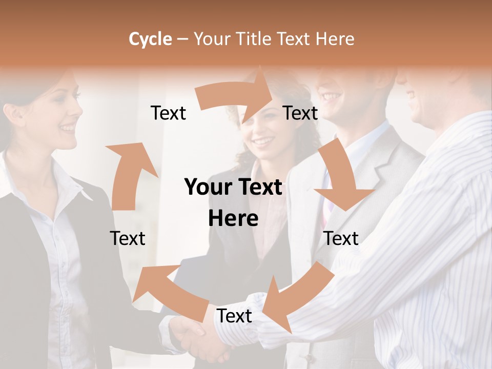 Business People Are Shaking Hands Confirming A Sale PowerPoint Template