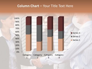 Business People Are Shaking Hands Confirming A Sale PowerPoint Template