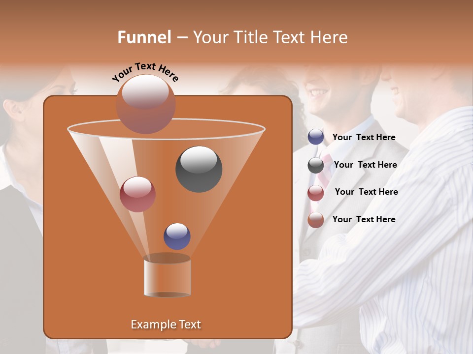 Business People Are Shaking Hands Confirming A Sale PowerPoint Template