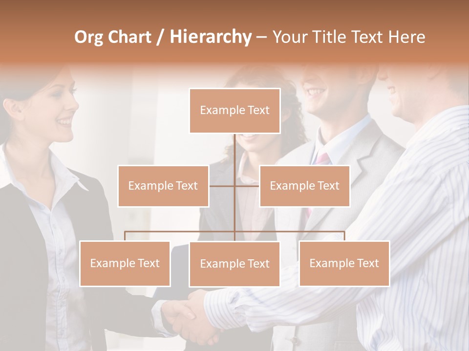 Business People Are Shaking Hands Confirming A Sale PowerPoint Template