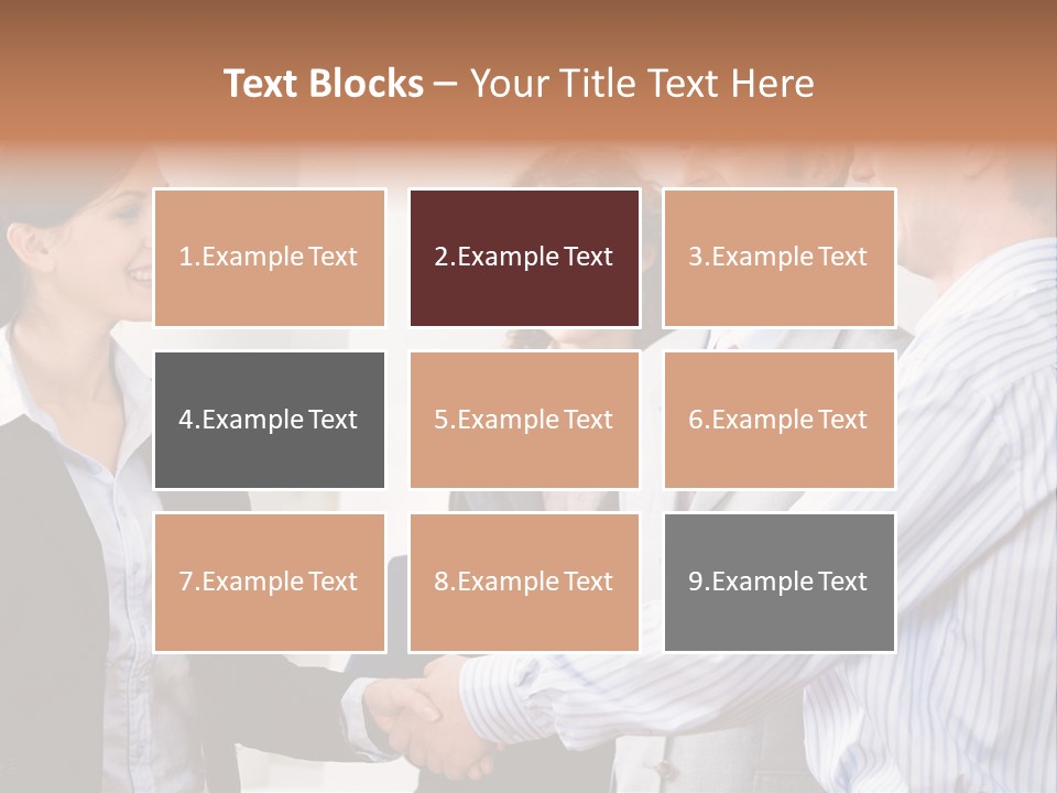 Business People Are Shaking Hands Confirming A Sale PowerPoint Template