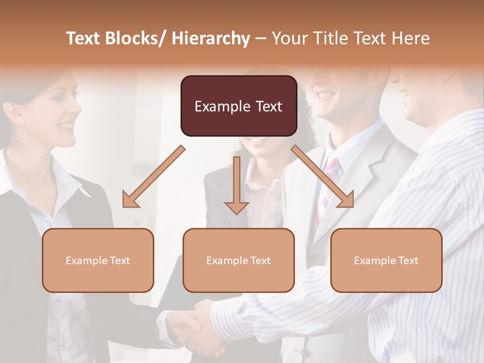 Business People Are Shaking Hands Confirming A Sale PowerPoint Template