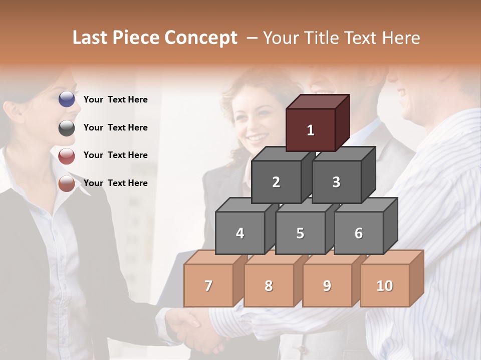 Business People Are Shaking Hands Confirming A Sale PowerPoint Template