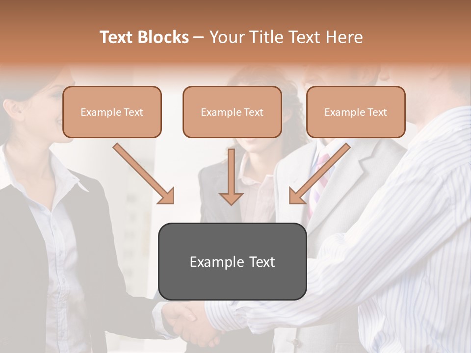 Business People Are Shaking Hands Confirming A Sale PowerPoint Template