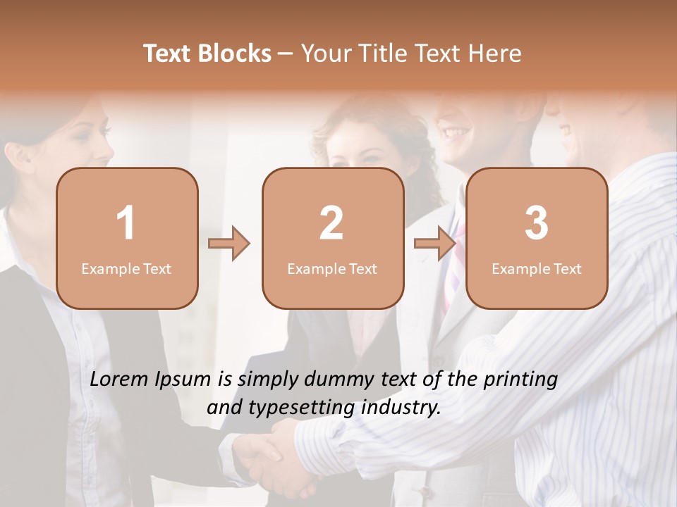 Business People Are Shaking Hands Confirming A Sale PowerPoint Template