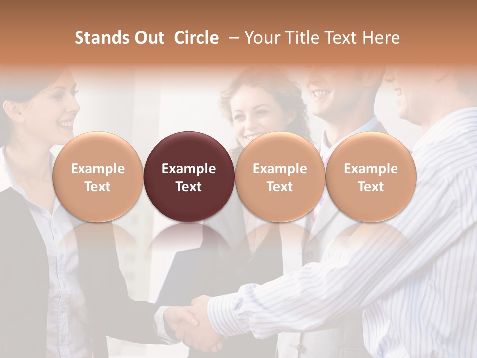 Business People Are Shaking Hands Confirming A Sale PowerPoint Template