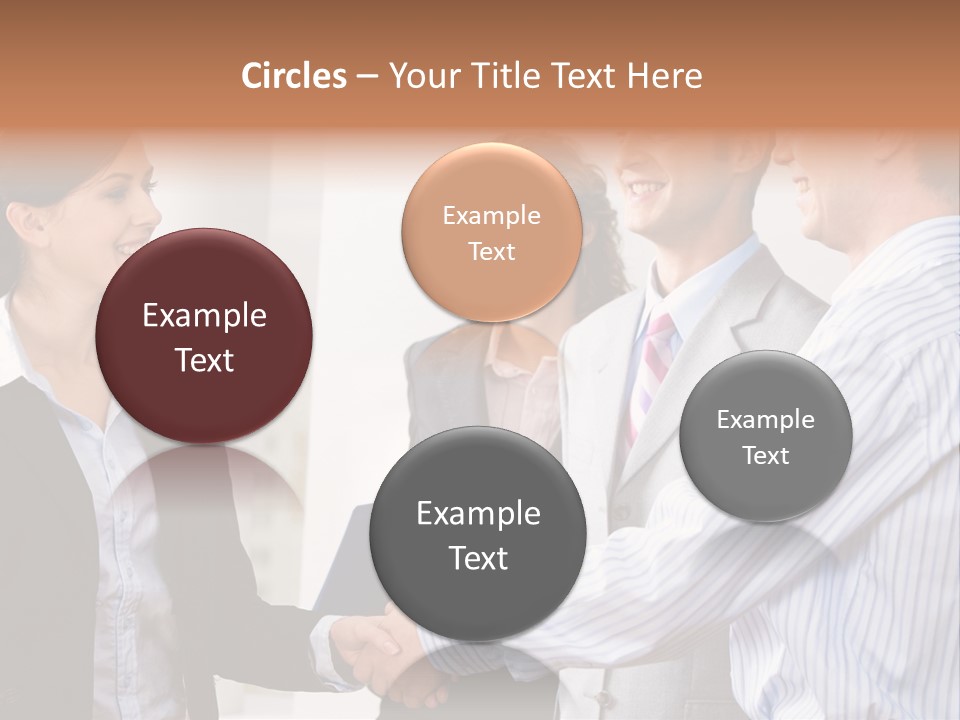 Business People Are Shaking Hands Confirming A Sale PowerPoint Template