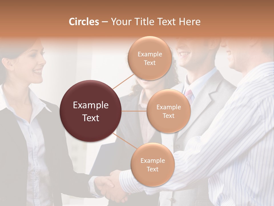Business People Are Shaking Hands Confirming A Sale PowerPoint Template