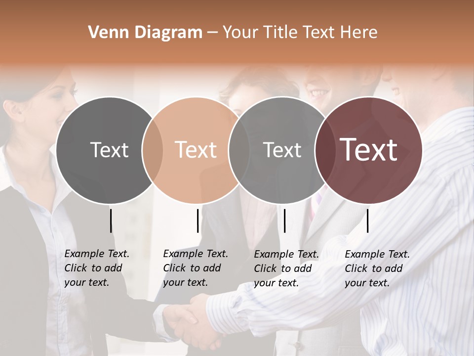 Business People Are Shaking Hands Confirming A Sale PowerPoint Template