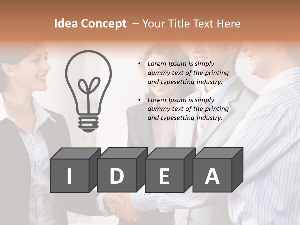 Business People Are Shaking Hands Confirming A Sale PowerPoint Template