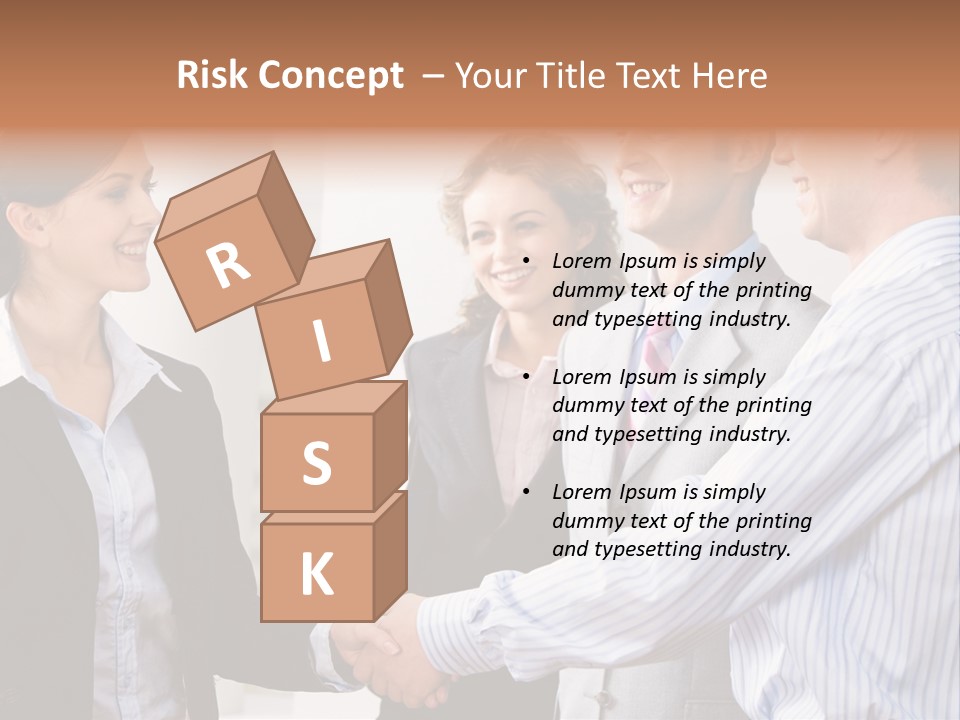 Business People Are Shaking Hands Confirming A Sale PowerPoint Template