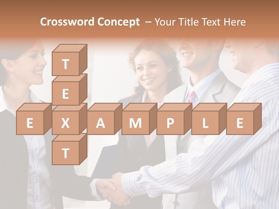 Business People Are Shaking Hands Confirming A Sale PowerPoint Template