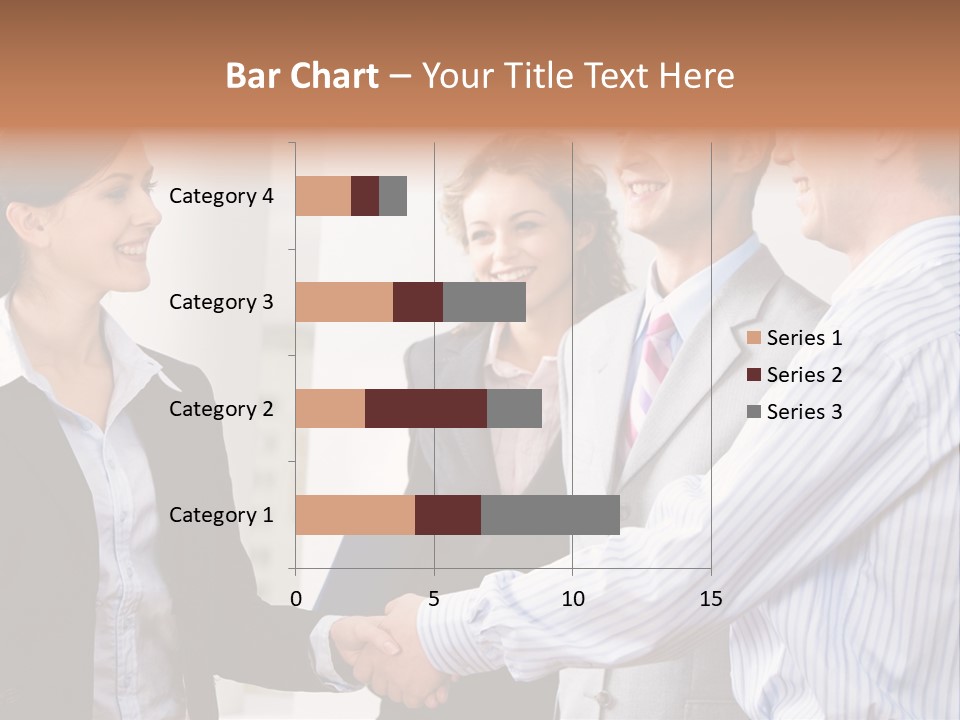 Business People Are Shaking Hands Confirming A Sale PowerPoint Template