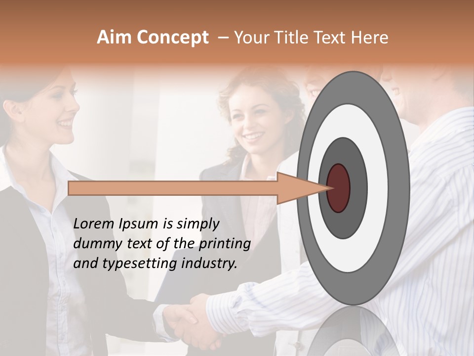 Business People Are Shaking Hands Confirming A Sale PowerPoint Template