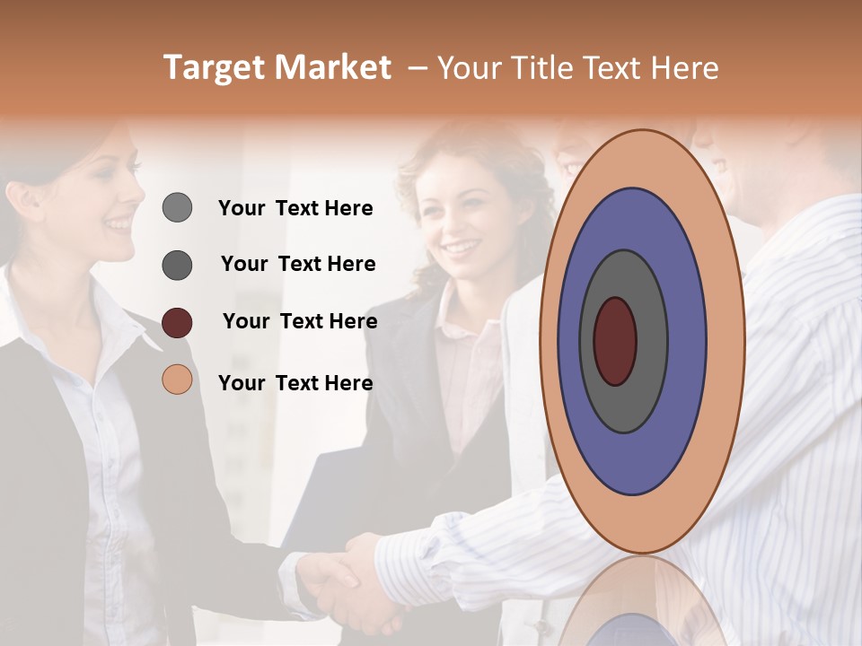 Business People Are Shaking Hands Confirming A Sale PowerPoint Template