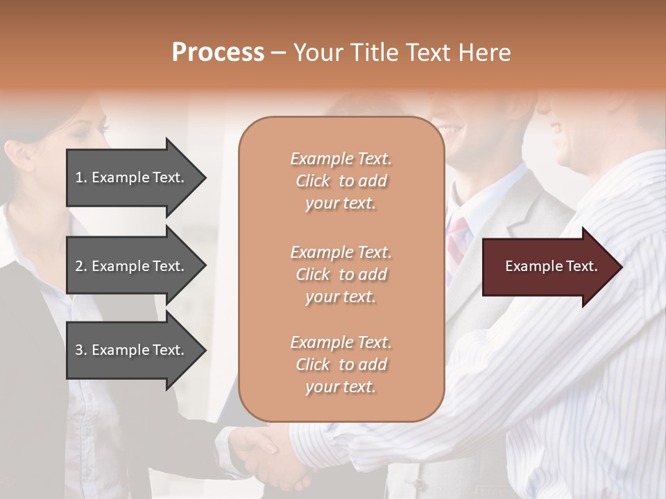 Business People Are Shaking Hands Confirming A Sale PowerPoint Template