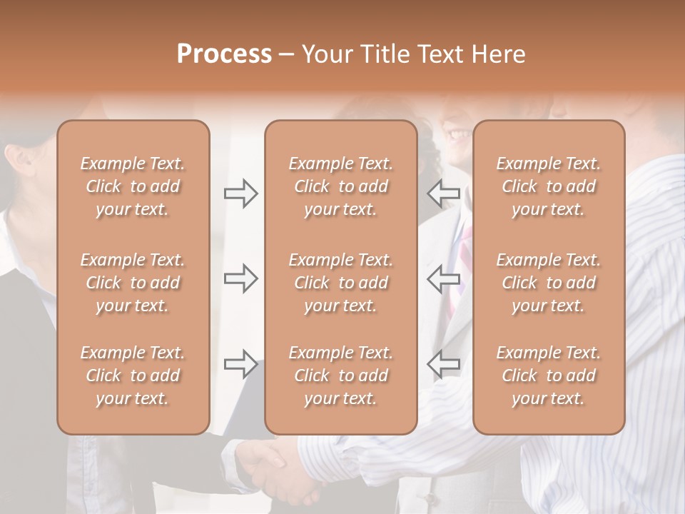Business People Are Shaking Hands Confirming A Sale PowerPoint Template
