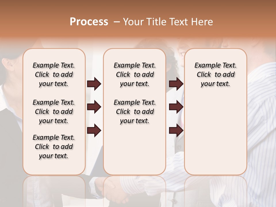 Business People Are Shaking Hands Confirming A Sale PowerPoint Template