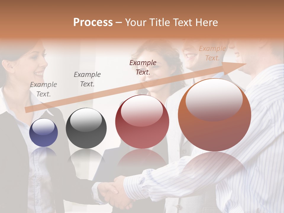 Business People Are Shaking Hands Confirming A Sale PowerPoint Template