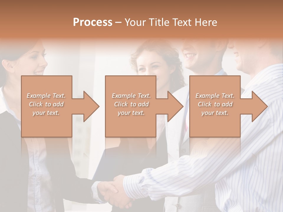 Business People Are Shaking Hands Confirming A Sale PowerPoint Template