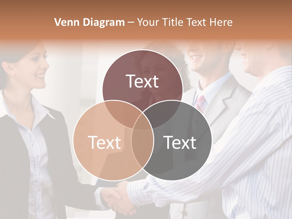 Business People Are Shaking Hands Confirming A Sale PowerPoint Template