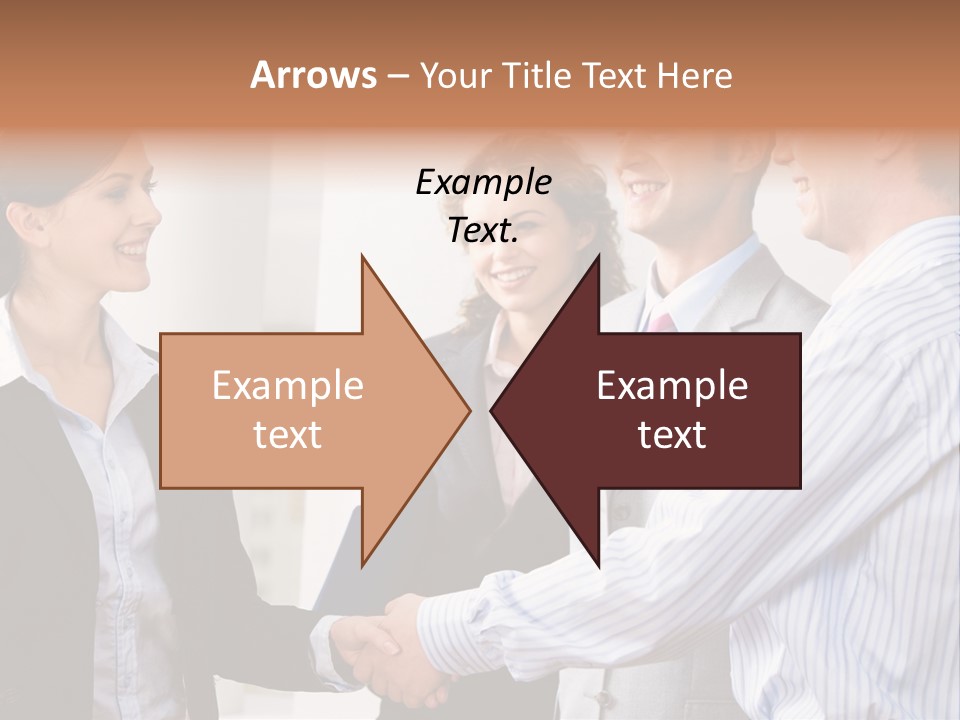 Business People Are Shaking Hands Confirming A Sale PowerPoint Template