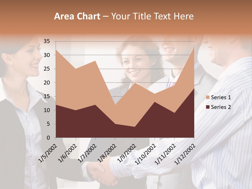 Business People Are Shaking Hands Confirming A Sale PowerPoint Template