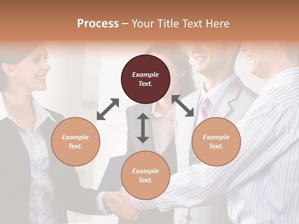 Business People Are Shaking Hands Confirming A Sale PowerPoint Template