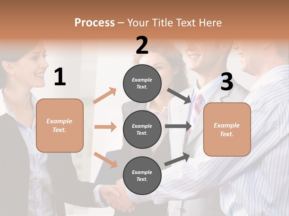 Business People Are Shaking Hands Confirming A Sale PowerPoint Template