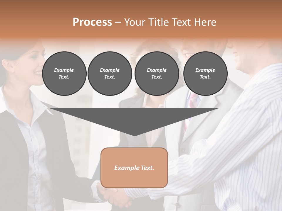 Business People Are Shaking Hands Confirming A Sale PowerPoint Template