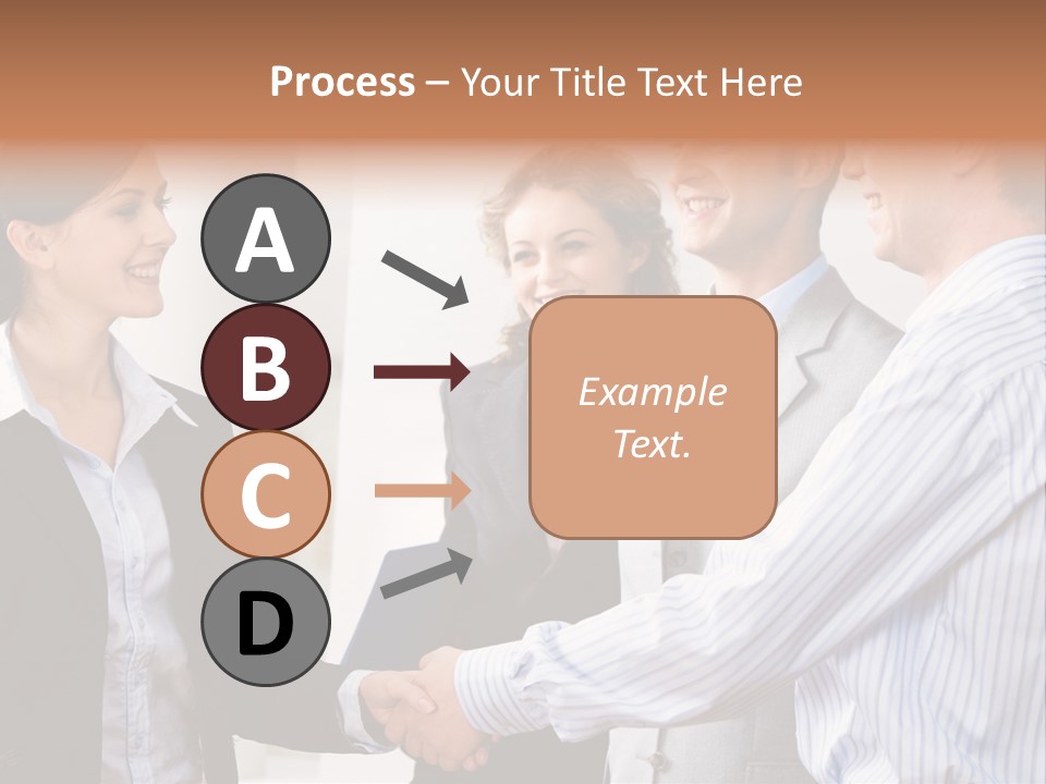 Business People Are Shaking Hands Confirming A Sale PowerPoint Template