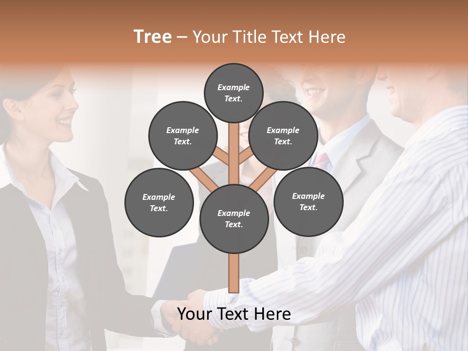 Business People Are Shaking Hands Confirming A Sale PowerPoint Template