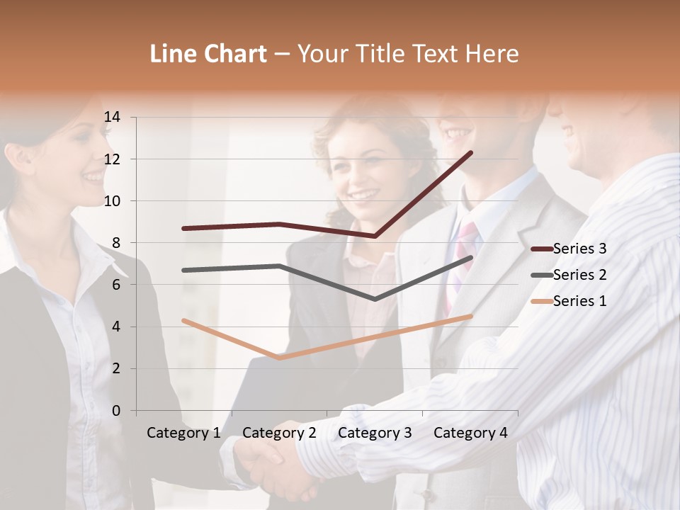 Business People Are Shaking Hands Confirming A Sale PowerPoint Template