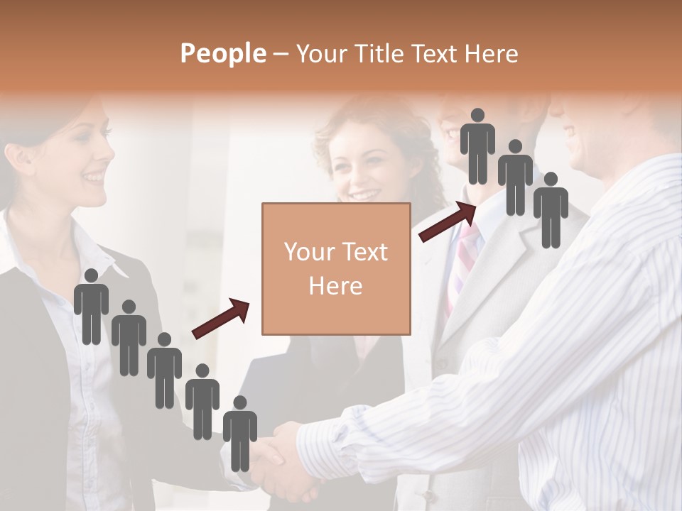 Business People Are Shaking Hands Confirming A Sale PowerPoint Template
