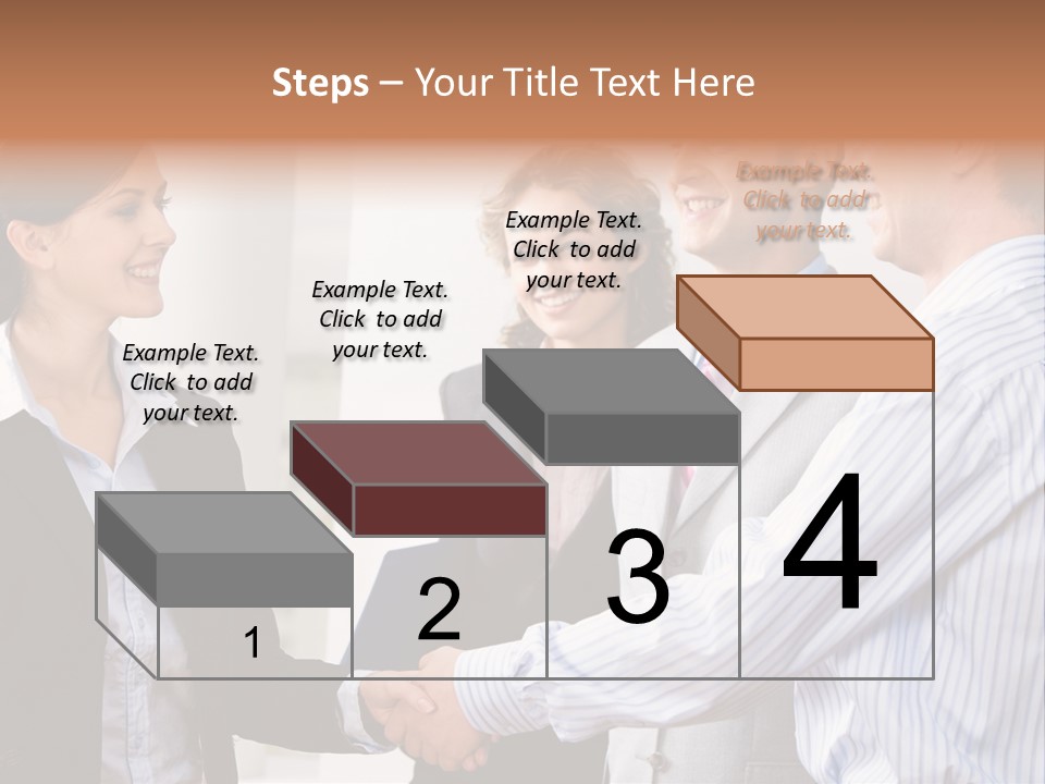 Business People Are Shaking Hands Confirming A Sale PowerPoint Template