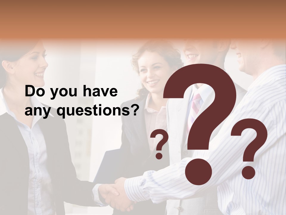 Business People Are Shaking Hands Confirming A Sale PowerPoint Template