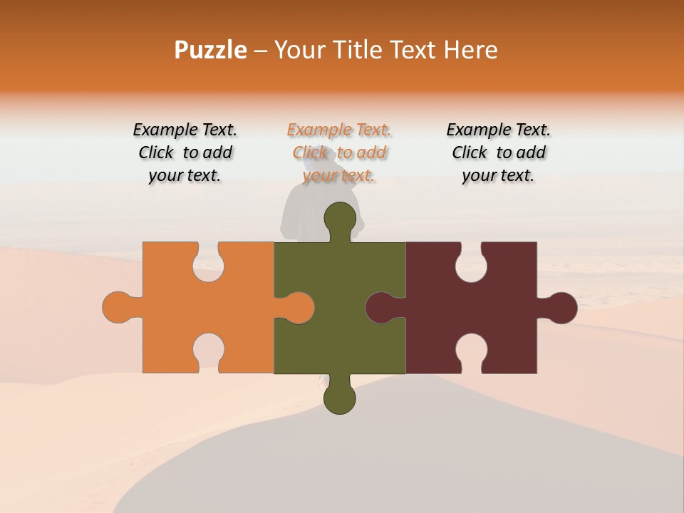 A Man Walking Across A Desert With A Sky Background PowerPoint Template