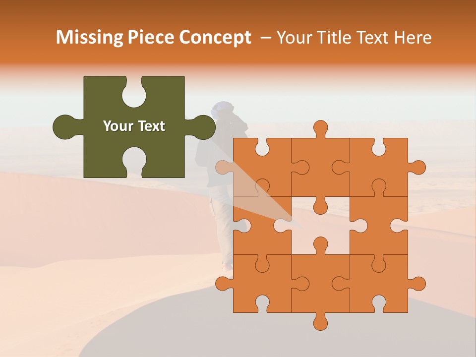 A Man Walking Across A Desert With A Sky Background PowerPoint Template