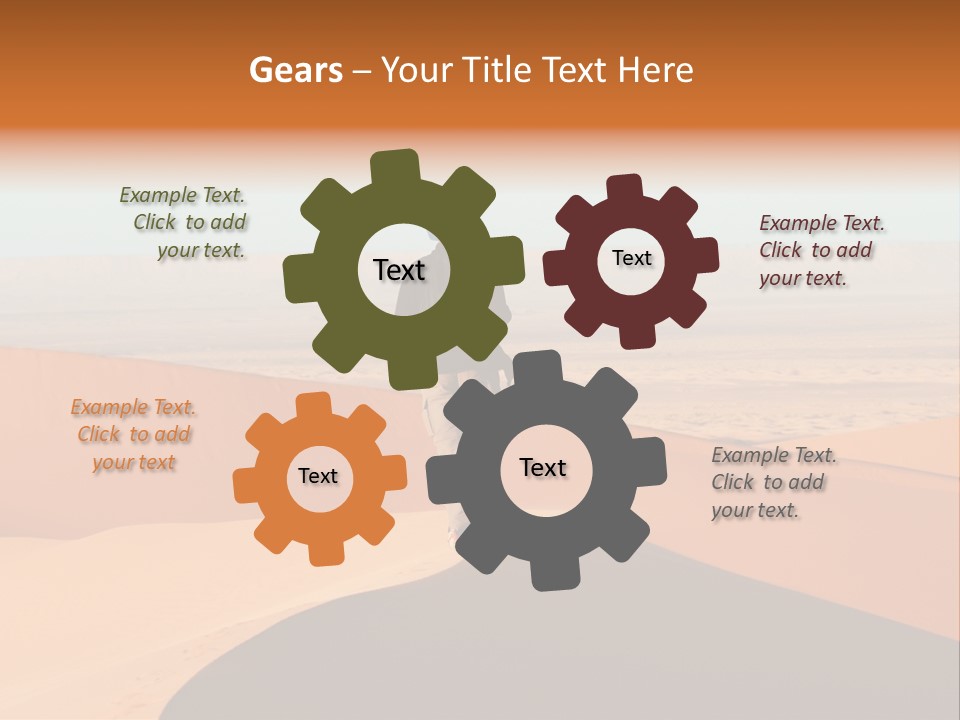 A Man Walking Across A Desert With A Sky Background PowerPoint Template