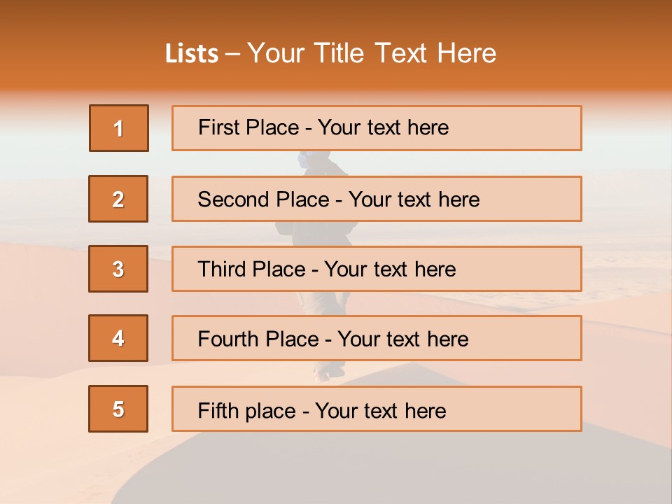 A Man Walking Across A Desert With A Sky Background PowerPoint Template