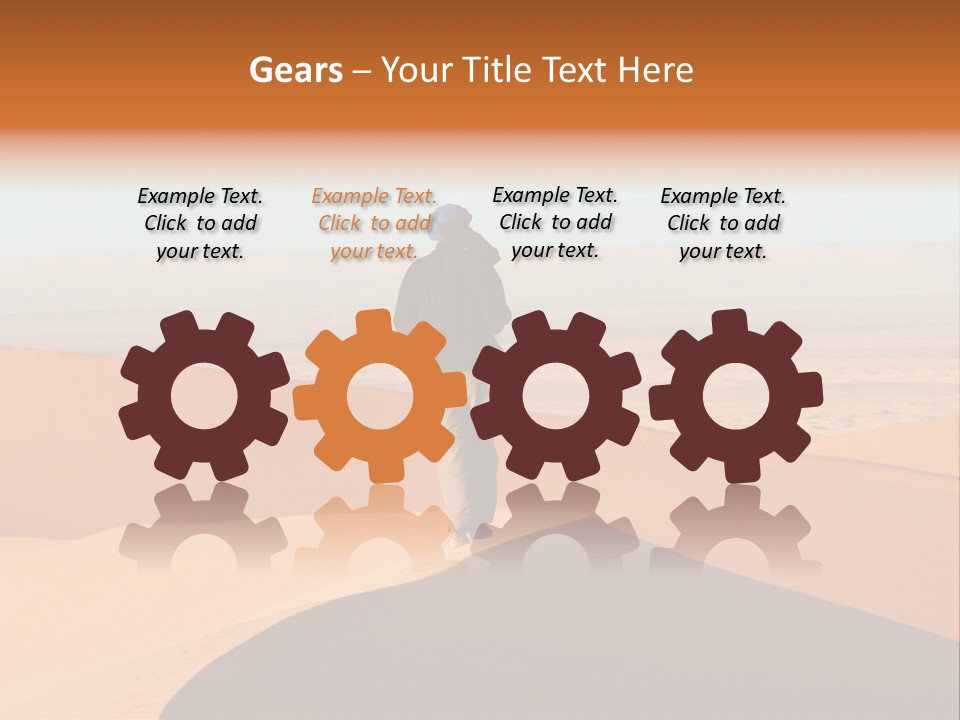 A Man Walking Across A Desert With A Sky Background PowerPoint Template