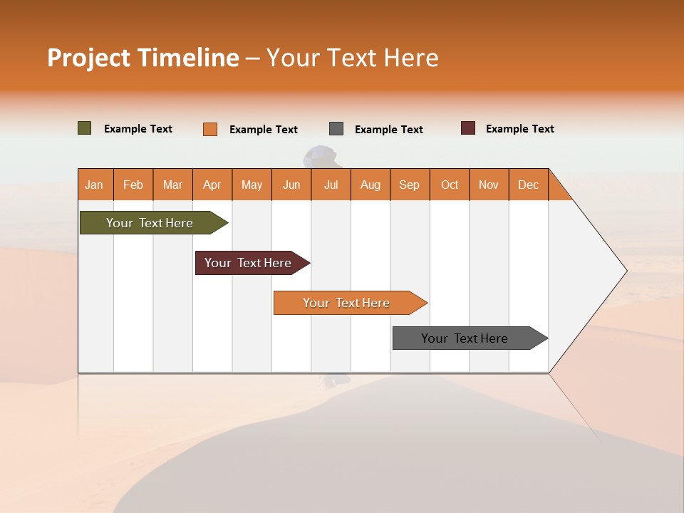A Man Walking Across A Desert With A Sky Background PowerPoint Template