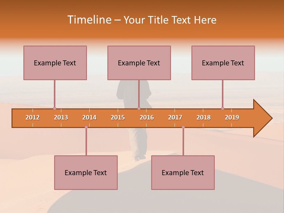 A Man Walking Across A Desert With A Sky Background PowerPoint Template