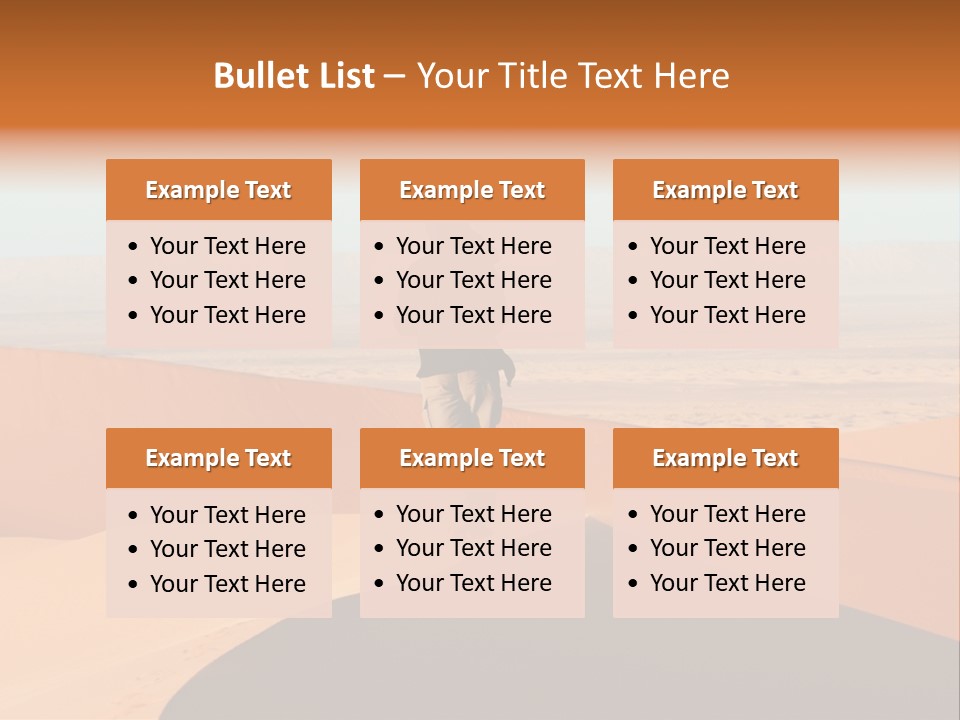 A Man Walking Across A Desert With A Sky Background PowerPoint Template
