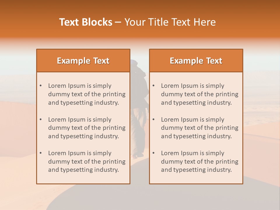 A Man Walking Across A Desert With A Sky Background PowerPoint Template
