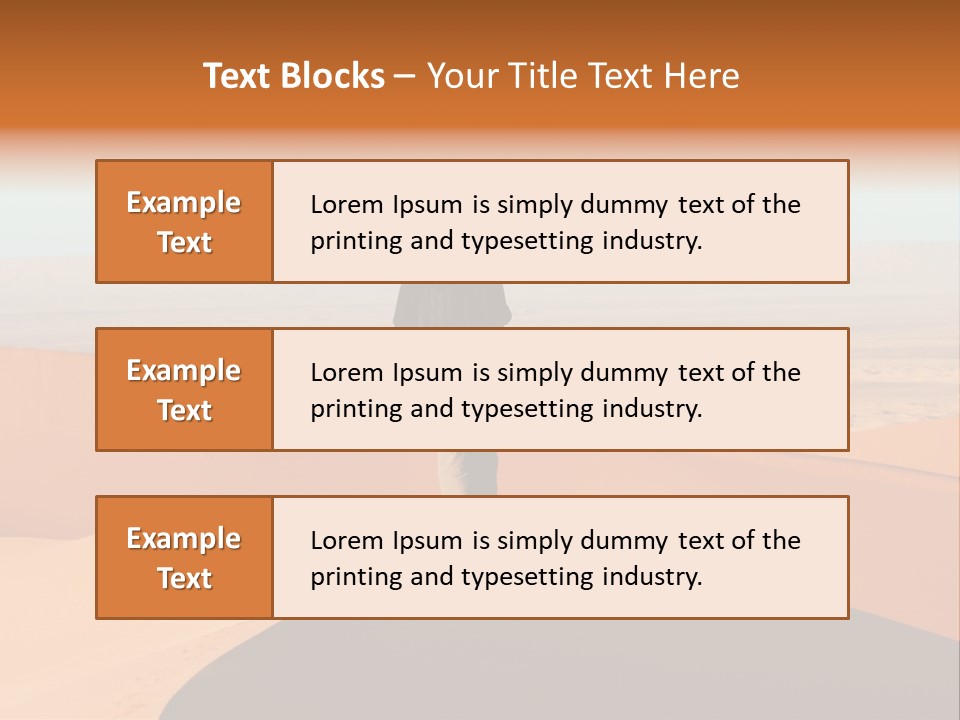 A Man Walking Across A Desert With A Sky Background PowerPoint Template